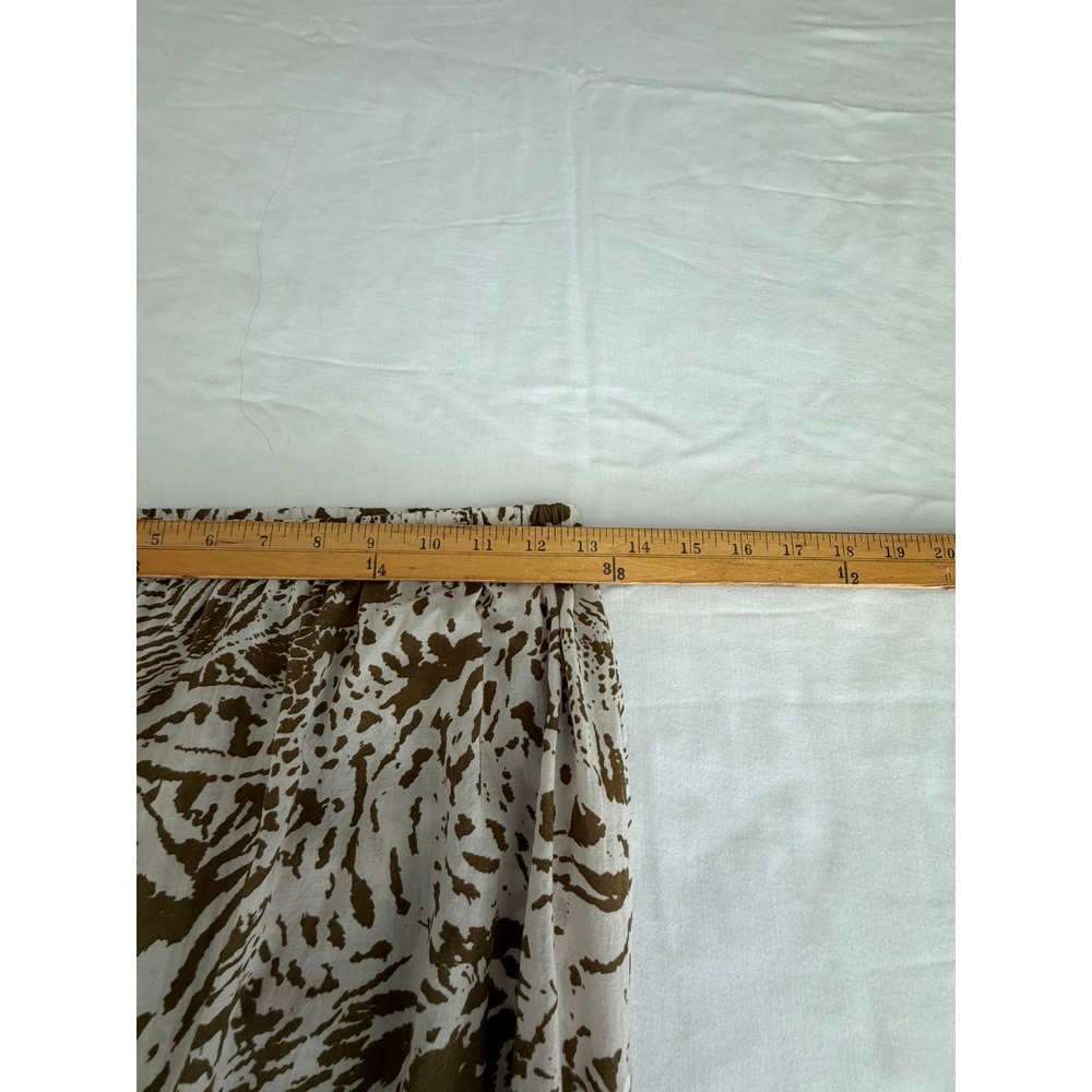Blue Island Strapless Tropical Print Jumpsuit Brown White Small Drawstring - Picture 11 of 14